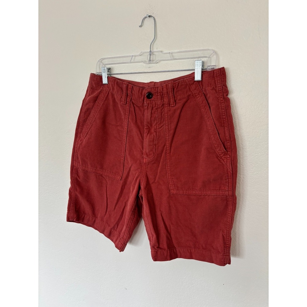 Outerknown Shorts 32 rust Seventyseven Cord Utility 8" Pockets 70s Surf Retro - Picture 3 of 16